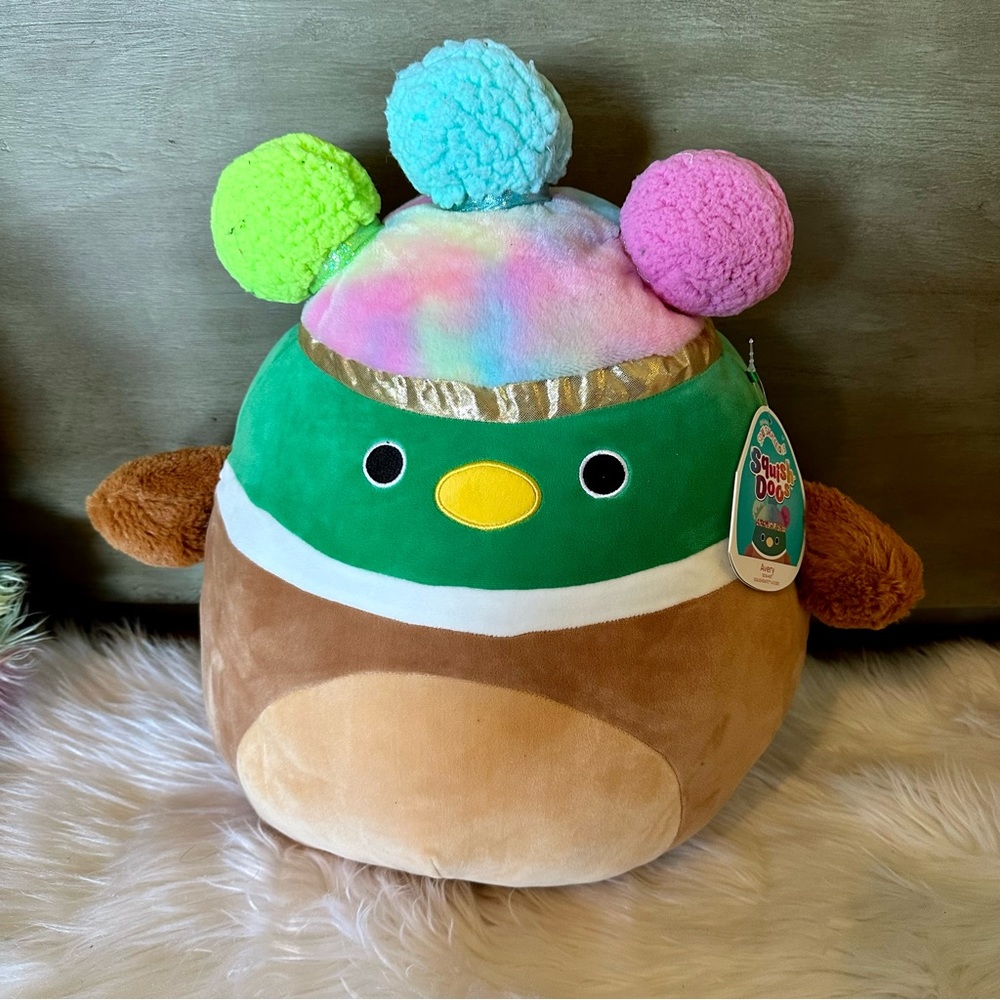 Squishmallow 14” Avery The Duck Squishy Doo Stuffed Animal